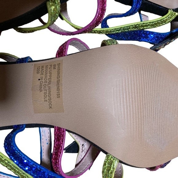 Betsey Johnson multicolored caged glitter star 4” heels. Size 8M. NWOT - Picture 4 of 6